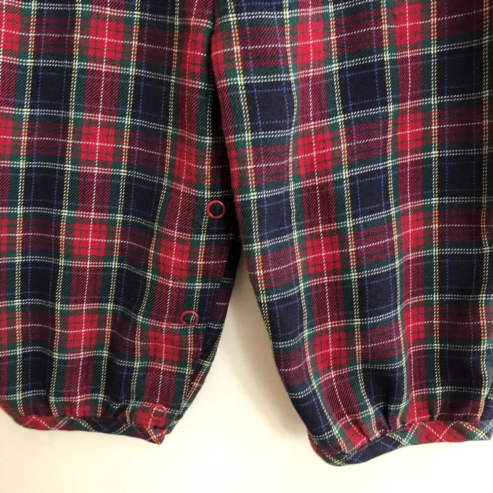 Vintage OshKosh Plaid Romper
